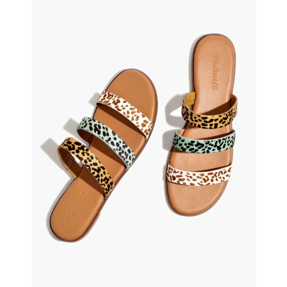 Madewell The Ilana Slide Sandal in Calf Hair
